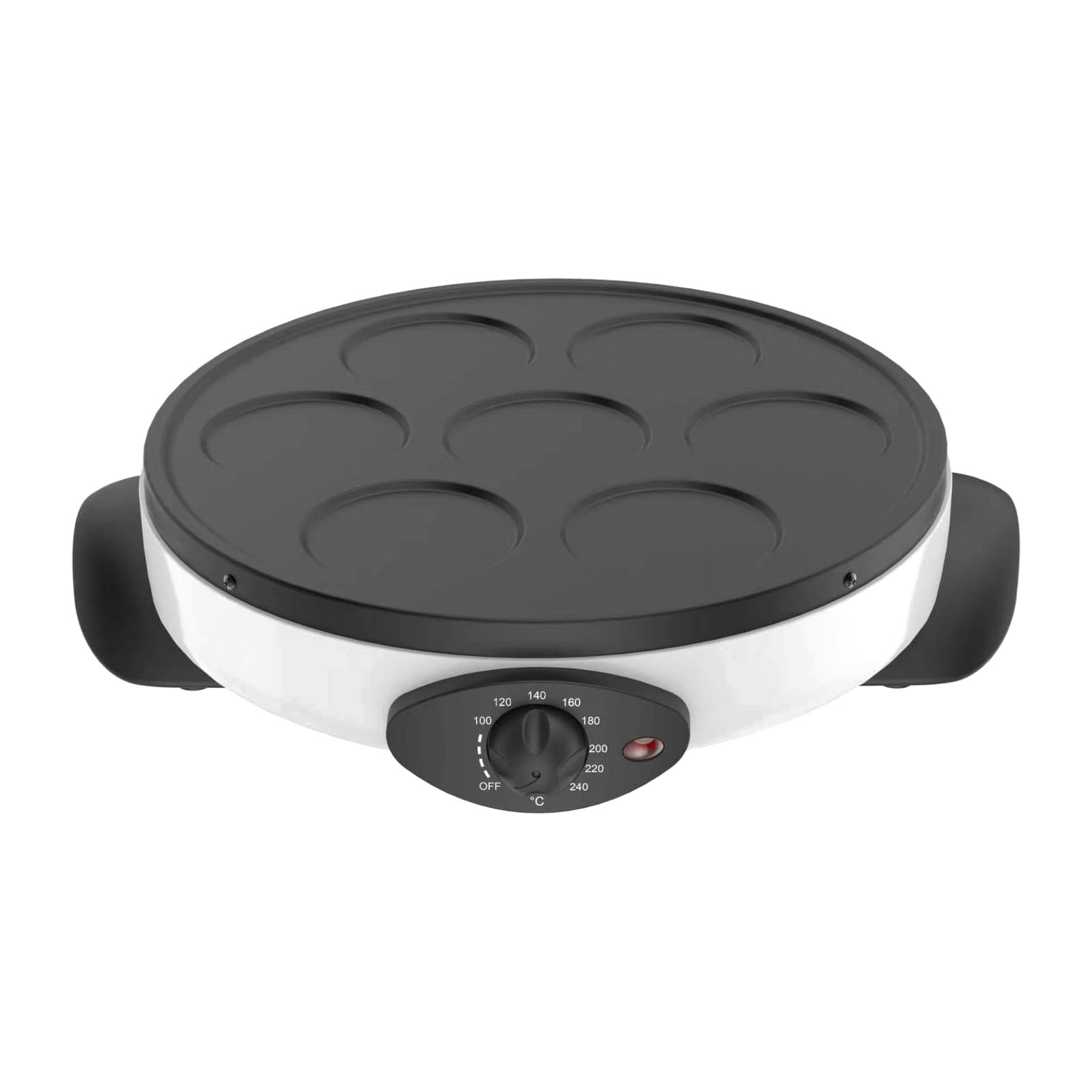 1000W Electric Crepe Maker, Bakes 7 Small Crepes, 33cm Plate, 2 Shovels