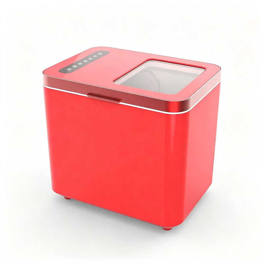 6-8min Smart Ice Maker, Voice Control, 12kg/Day, 4h Cooling, UV Sterilization